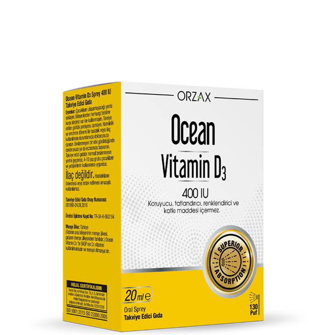Ocean Vitamin D3 400 IU 20 ml Sprey Eczago